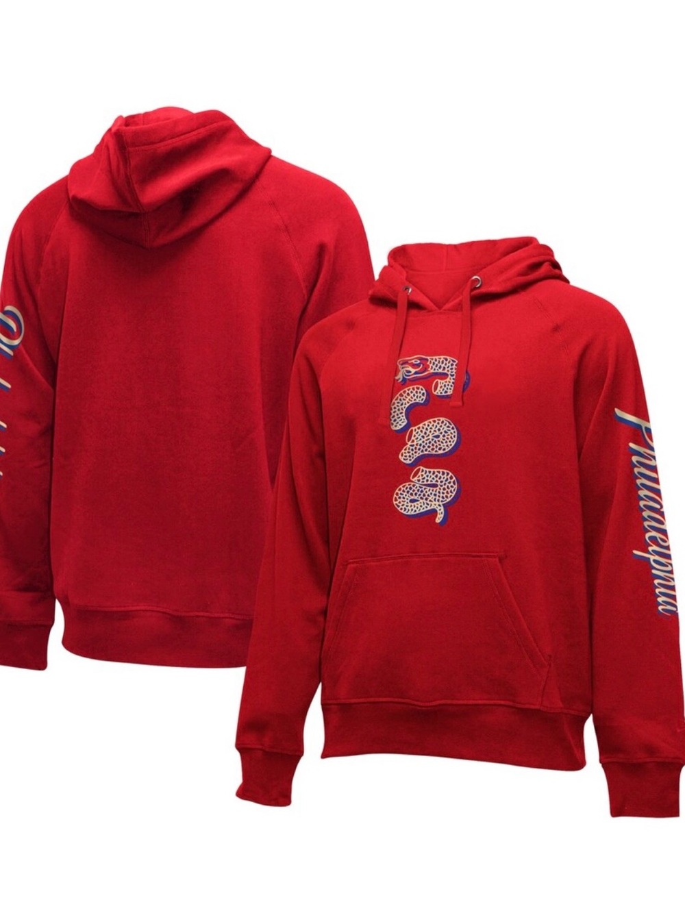 Philadelphia 76ers Red Hoodie Snake New Era 2019/2020 2XL NBA Lebron Mens